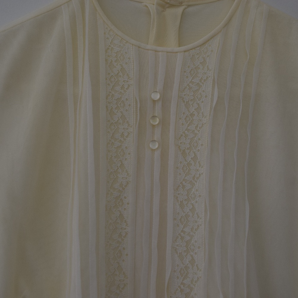 Vintage 1950's Blouse (off white) - Picture 4 of 4